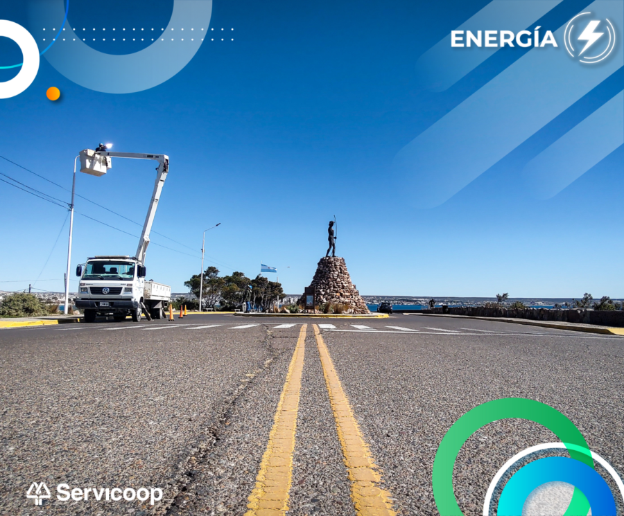 Nuevas Luminarias Led En El Monumento Al Indio Tehuelche Servicoop